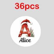 Customized Round Christmas Stickers, Customizable Text/Personalized Christmas Gift Name Stickers, Customized Santa Claus Special Delivery Sticker Labels, Customizable Santa Claus Gift Label Stickers, Customizable Text Christmas Gift Decoration Stickers - Multicolor (Christmas) - View 24