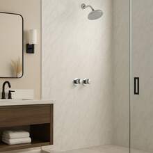 Set Of Round Metal Shower Handles For Bathroom Wall, Double Control, Chrome Finish, Durable With Stainless Steel Escutcheon, Easy Installation - 銀色 - 查看 6