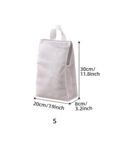 蜂窝网眼拉链洗衣袋 - 耐用塑料悬挂式衣物保护袋，适用于精致衣物、袜子和内衣，长方形机洗收纳整理袋，带拉链封口，洗衣房配件，精致衣物护理，洗衣袋 - 彩色 - 查看 13