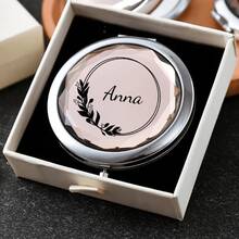 Customized Compact Makeup Mirror, Personalized Engraved Folding Pocket Mirror, Portable Double-Sided High-Definition Mirror, Stainless Steel Compact Mirror, Valentine's Day Gift, Spring, Bridesmaid, Wedding Gift, Customized Floral Engraved Makeup Mirror, Suitable For Gifting To Girlfriends, Moms, Mother's Day, Birthday, Graduation, Wedding, Anniversary, Practical Gift - Multicolor 3 - View 38
