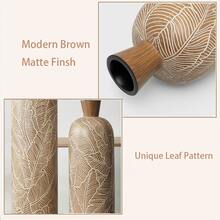 24"/30" Modern Minimalist Floor Vase, Bohemian Resin Tall Flower Vase, Embossed Striped Texture, Pampas Grass Floor Container, Ideal For Living Room, Entryway, Fireplace, Hallway Decor, Autumn Home Decor, Christmas Decor, Mother's Birthday Gift Room Decor Glass Vase