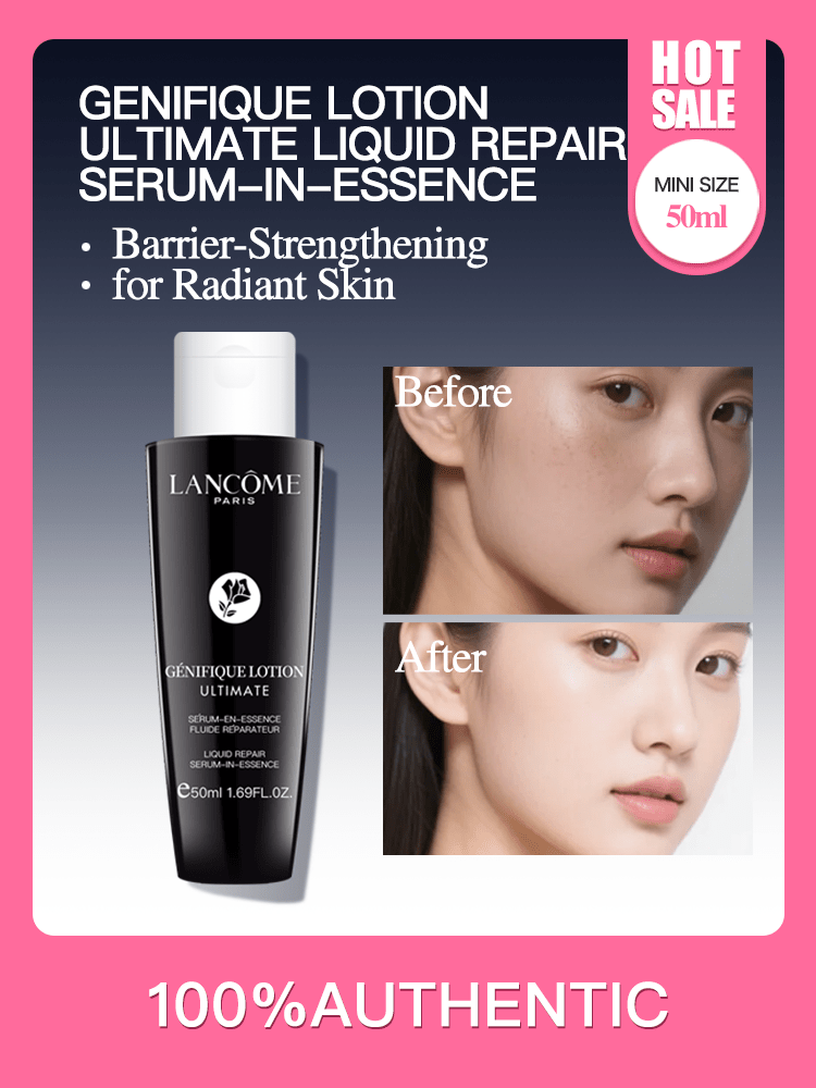 Lancôme GENIFIQUE LOTION ULTIMATE LIQUID REPAIR SERUM-IN-ESSENCE | 50ml Mini Taglia per Viaggi, Essenza Riparativa Potenziante della Pelle, Idratazione Intensiva & Rafforzamento Barriera per Pelle Radiosa