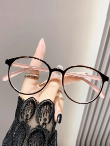 一副轻盈圆形镜框可爱校园风女士无度数眼镜，适合日常佩戴、阅读、聚会、校园风，用途广泛，可用于日常、办公、阅读、看电视、玩游戏、手机装饰等，可配度数。 - 多色 - 查看 7