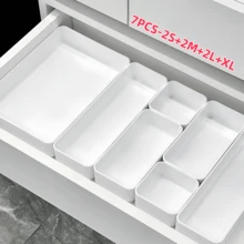 8-4件組 1件裝嬰兒房抽屜內置分隔收納盒，襪子尿布瓶收納整理盒，梳妝台桌面收納盒，適用於不同抽屜 - 彩色 - 查看 12