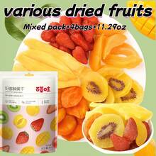 BE&CHEERY 4 Bags Of Various Dried Fruits Weighing 11.29 Ounces, Made Up Of A Combination Of Dried Strawberries, Dried Peaches, Dried Mangoes, Dried Kiwis, And Dried Apricots. The Fruit Set Is Sweet And Sour, Rich In Fruit Flavors, And Can Taste Five Flavors In One Bag. The Ingredient List Is Clean, And The Packaging Is Easy To Carry And Share. It Is Suitable For Office Afternoon Tea, Valentine's Day Gifts, Drama Snacks, After-School Snacks, Picnic Party Snacks, And Is Also A Must-Have Snack For Christmas Eve, Christmas, And Halloween. - 320g - Xem 1