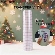 1卷CHEONET转印胶带,适用于永久性自粘乙烯基材料,是乙烯基贴纸、派对装饰、汽车贴花DIY、工艺切割的理想选择,粘性强,转印效率高。 - 紅色 - 查看 13