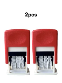 迷你日期印章，可调节年/月/日，自墨手动印章（不含墨水，需要自行准备墨水），滚轮密封日期日历数字生产日期印章 - 小號日期印章 - 查看 17