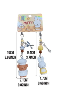 Phiên bản đầu bếp, Móc khóa đầu bếp Miffy & Little Nose – Móc khóa hoạt hình thực phẩm được cấp phép cho chìa khóa & túi xách, Thiết kế đầu bếp chi tiết với tay nghề chất lượng cao, Món quà hoàn hảo cho những người đam mê ẩm thực & anime, Phù hợp cho bé gái & thanh thiếu niên, Tuyệt vời để sử dụng hàng ngày, nấu ăn & nướng bánh, Thêm yếu tố thú vị cho chìa khóa & túi xách của bạn - đầu bếp - Xem 10