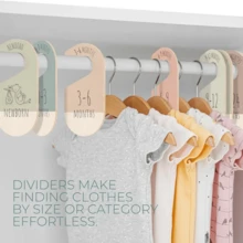 8pcs Baby Closet Divider - Gift Crane Whale Pattern Double Sided Wooden Baby Closet Storage For Baby Boys And Girls, Baby Growth Milestone 24 Months Commemoration, Gender Reveal Party Baby Shower First Christmas Nursery Decorations, Baby Girl Clothes, Baby Products