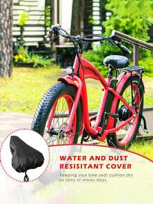 1pc Bicycle Seat Cover, Waterproof & Dustproof Seat Protector With Drawstring, Rain & Snow Resistant, Sun Shade - Multicolor - View 10