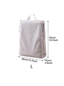 蜂窝网眼拉链洗衣袋 - 耐用塑料悬挂式衣物保护袋，适用于精致衣物、袜子和内衣，长方形机洗收纳整理袋，带拉链封口，洗衣房配件，精致衣物护理，洗衣袋 - 彩色 - 查看 12