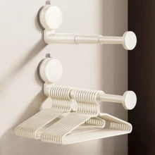 1 件装可调节多色吸盘挂钩，家用及阳台墙壁收纳挂钩，伸缩式设计带安全手柄，多功能挂钩，墙壁挂钩，吸盘式挂钩（适用于沥水架），多功能伸缩式阳台墙壁挂钩，便携式收纳，适合居家及旅行（仅限光滑表面）