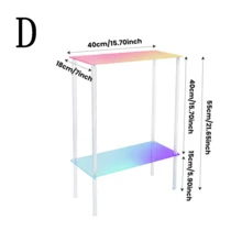 Transparent Acrylic Narrow End Table, Suitable For Small Spaces, With Magazine Rack, Ultra-Thin Side Nightstand/Bedside Cabinet, Applicable For Living Room & Bedroom