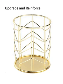 北欧风金色笔筒及化妆刷收纳架 - 便携式多功能桌面收纳，可放置化妆品和办公用品，设计优雅，小巧便捷 | 非常适合家居桌面装饰、书房收纳，也是送给女性和青少年的绝佳生日礼物 | 简约美学，防水表面，易于清洁，适合卧室、办公室或日常使用（提供圣诞礼盒套装），女士礼物，圣诞礼物，送给她的绝佳礼物 - 彩色 - 查看 17