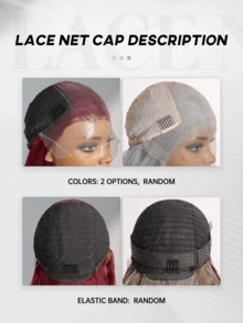 Women's Christmas Gift, Christmas Decoration, Christmas Gift, Wig, 13X6 Lace Front Wig, Synthetic Fiber Wig, 30 Inch Orange Wavy Extra Long Wig With Baby Hair, Anti-Shedding Wig, Fully Machine Made, Suitable For Daily Gatherings, High Quality Women's Natural Beautiful Soft Synthetic Fiber Wig - Black - View 11