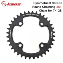 KEOS Bicycle Narrow-Wide Round Chainring 96BCD Symmetrical 4-Hole 32/34/36/38/40/42/44T Single Chainring, Suitable For M2000/M612 - Hitam - View 15
