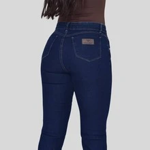 Women's Embroidered Semi-Flare Country Pants With High Waist - 輕便牛仔褲 - 查看 4