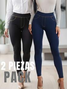 Women Leggings - Burgundy - View 1