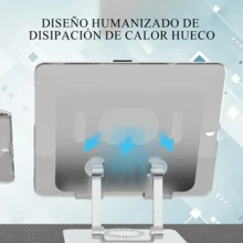Nuevo Soporte para Tablet, Soporte para Teléfono de Transmisión en Vivo de Escritorio, Base Móvil Giratoria de 360°, Regalo de Navidad, Soporte para Móvil y Tablet, Soporte Giratorio para Tablet, Adecuado para Tablets y Teléfonos, Soporte para Tablet Ancho y Estable, Soporte para Tablet para Asiento Trasero de Coche - Plateado - Ver 4
