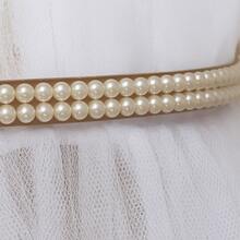 Baby Crib Set With Mosquito Net + Pearl And Crown Canopy (2 Pieces) - 金色 - 查看 4