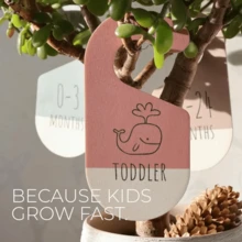 8pcs Baby Closet Divider - Gift Crane Whale Pattern Double Sided Wooden Baby Closet Storage For Baby Boys And Girls, Baby Growth Milestone 24 Months Commemoration, Gender Reveal Party Baby Shower First Christmas Nursery Decorations, Baby Girl Clothes, Baby Products