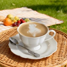 1 set Tasse et soucoupe en céramique pour expresso italien, ensemble petit-déjeuner de couple créatif, tasse à lait de couleur unie, convient pour restaurant, salon, café et pâtisserie, idéal pour l'expresso arabe, turc et italien, parfait pour la maison, le café et le restaurant. - Multicolore - Voir 3