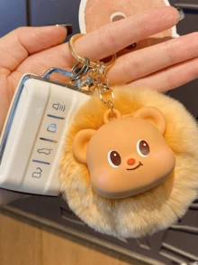 Cute Plush Bear Keychain, Fuzzy Ball, Adorable Bag Charm, Handbag/Purse Accessory, Keyring Holder, Teens/Girls/Women Gift, Daily/School/Work Use, Birthday/Valentine's/Christmas/Brides Designmaid Present, Kawaii Lover MVideo-Have, Playn,cline, Casline, Class, Class/Tual, Class Class, 21212 月 212 月 2072 月 D可能/印刷Outing/Special Occasion Accessory - 黃色 - 查看 6