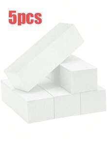 1 pieza/3 piezas/5 piezas/10 piezas/20 piezas Bloque Pulidor de Uñas, Grano Medio/Fino 100/180 Pulidores de Acabado para Uñas Acrílicas Uñas de Esmalte de Gel, Kits de Pulidor Profesional de Pedicura y Manicura de 3 Vías - Blanco - Ver 12