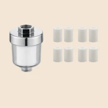 Filtro de ducha con cartucho de filtro reemplazable, purificador de agua para uso doméstico, universal para bañarse y calentadores de agua caliente