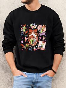 Mens Coquette Watercolor  Shirt, , Judy Hopps Nick Wilde Shirt,Welcome To  Shirt, Locket  Tee 163861 Sweatshirt - màu đen - Xem 2