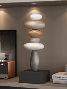 1件幸运符装饰雕塑 - 精致摆件，适合放置于客厅、电视柜或桌面 | 完美的乔迁礼物 - 彩色 - 查看 3