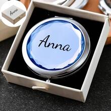 Customized Compact Makeup Mirror, Personalized Engraved Folding Pocket Mirror, Portable Double-Sided High-Definition Mirror, Stainless Steel Compact Mirror, Valentine's Day Gift, Spring, Bridesmaid, Wedding Gift, Customized Floral Engraved Makeup Mirror, Suitable For Gifting To Girlfriends, Moms, Mother's Day, Birthday, Graduation, Wedding, Anniversary, Practical Gift - Multicolor 3 - View 36