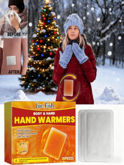 JAYSUING 10pcs/Box Self-Heating Warm Pads, Portable Warming Heating Pads For Hands, Waist, Shoulders, Feet, Abdomen, Self-Heating Pads, Insulation Pads, Winter Protection Stickers Christmas Gifts, Hand Warmers, Gifts For Men, Stocking Stuffers, Hand Warmers Rechargeable Insulation, Galentines, Puppy, Carnival,Spring Summer Picks,Brides Maid Gifts,Room,Bedroom Decor,Beach,Travel,For Men,For Women,Vacation