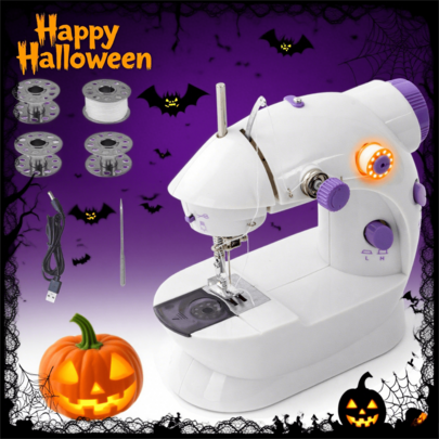 IAGREEA IAGREEA Electric Sewing Machine, Portable, Mechanical, Convenient, 6V, 1A, 1 With Thread Shuttle Core, 1 With Empty Shuttle Core, 1 Spare Needle, And 1 Threading Device, Can Be Plugged In And Used With A Battery Of 4 AA, With Pedal, For Household Use, Perfect Gift For Mother's Day, Christmas Gift, Halloween, Etc. Wonderful Gift For Daughter, Mom, Grandma, Mother In Law