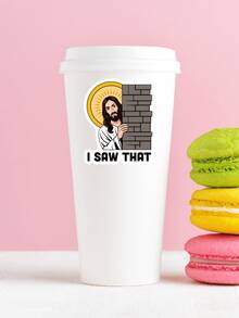 5 miếng dán hình Chúa Giê-su "Con đã thấy", miếng dán hình Chúa Giê-su ngộ nghĩnh, miếng dán "Con đã thấy", miếng dán vinyl thích hợp cho máy tính xách tay, xe hơi, bình nước, v.v. - 5 chiếc - Xem 6