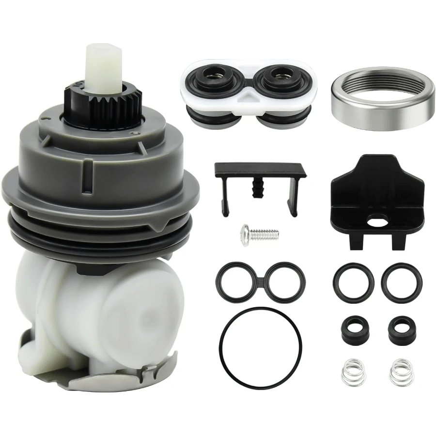 RP19804 Shower Cartridge Compatible With 1300/1400 Series Single Handle Tub Bathtub Shower Faucet Monitor Cartridge Rep Plumbing Parts, RP22734 Bonnet Nut (1993-2) - RP46463 Cartridge+RP22734 Bonnet Nut (2006-present) - View 1