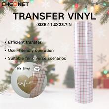 1卷CHEONET转印胶带,适用于永久性自粘乙烯基材料,是乙烯基贴纸、派对装饰、汽车贴花DIY、工艺切割的理想选择,粘性强,转印效率高。 - 紅色 - 查看 14