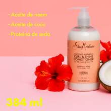 Shea Moisture Acondicionador Coconut Hibiscus 384ml, Hidrata, suaviza, restaura los rizos, reduce el frizz y la rotura. - Blanco - Ver 3