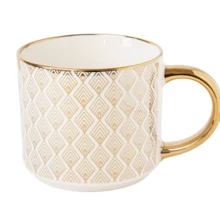 FabFinds Elegant Bone China Gold Handle Mug 490ml Assorted Designs - Multicolor - View 7