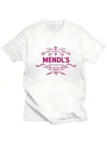 COOL SUMMER Mendl's Bakery Box T-Shirt The Grand Budapest Hotel Mendl's Shirt Mendl's Movie Inspired Graphic Tee Pink Mendl's Patisserie Top Size S~5XL - 白色 - 查看 1