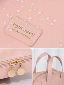 Bolsa de Maquiagem de Viagem de Duas Camadas, Bolsa de Armazenamento Cosmético Multifuncional, Bolsa Organizadora de Artigos de Toalete à Prova d'Água, Porta-Pincéis de Maquiagem de Grande Capacidade, Bolsa de Viagem Portátil, Bolsa Tote de Couro PU para Mulheres, Adequada para Artigos de Toalete, Lápis de Cor, Pincéis de Sombra, Absorventes Higiênicos, Batom, Pincéis de Maquiagem, Delineador, Brilho Labial, Produtos de Cuidados com a Pele, Armazenamento de Produtos Digitais, Acessórios de Viagem, Itens Essenciais de Viagem, Presentes para Damas de Honra, Presentes de Aniversário, Presentes de Formatura, Presentes de Feriado, Decorações de Casamento, Decoração de Quarto - Multicolorido - Visão 10