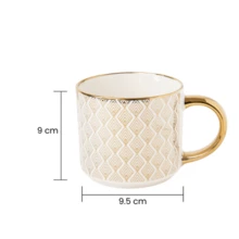FabFinds Elegant Bone China Gold Handle Mug 490ml Assorted Designs - Multicolor - View 6
