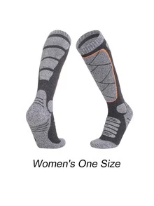 One Pair All Size Winter Ski Socks, Moisture Wicking Quick Dry Long Socks, Unisex, Thick Warm Sports Socks, Non-Slip Cuff, Spandex Terry Socks, Multi-Functional Sports Socks, Wear-Resistant, Breathable Quick Dry, Warm And Comfortable, Suitable For Men, Teenagers Outdoor Sports Like Skiing, Climbing, Hiking, Snowboarding, Football, Basketball, Volleyball, Etc. - Multicolor - View 14