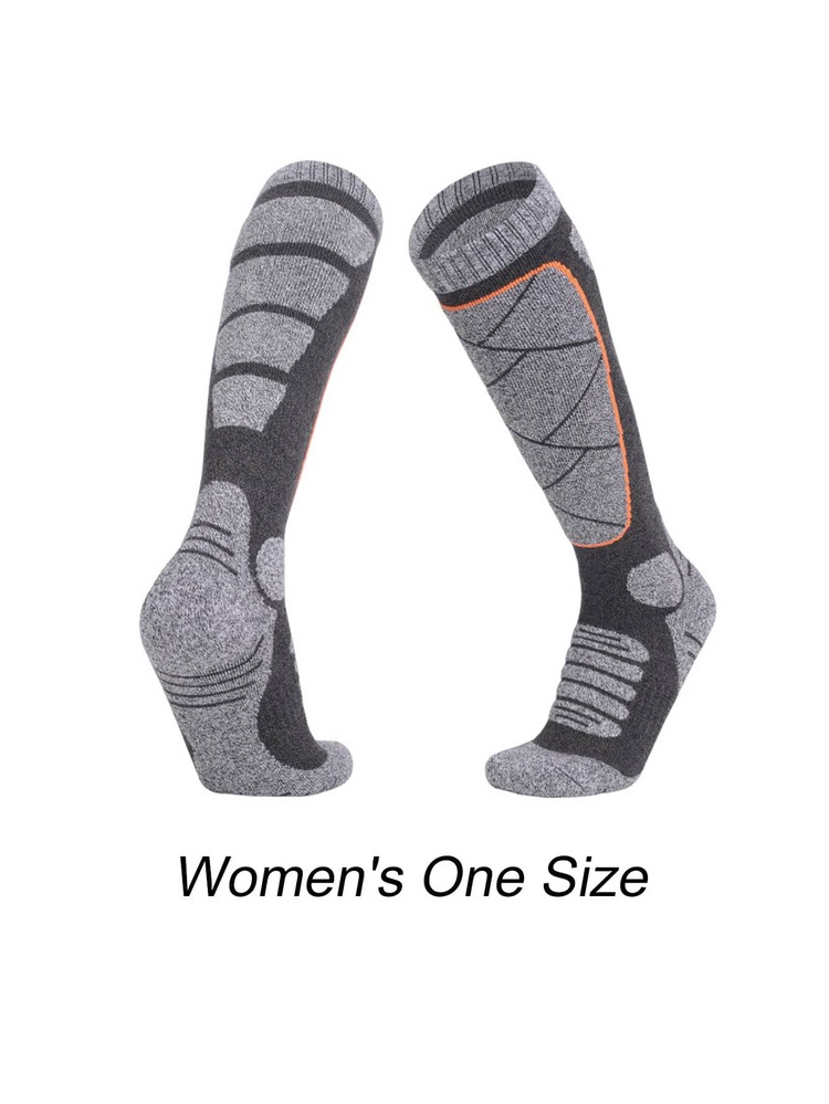One Pair All Size Winter Ski Socks, Moisture Wicking Quick Dry Long Socks, Unisex, Thick Warm Sports Socks, Non-Slip Cuff, Spandex Terry Socks, Multi-Functional Sports Socks, Wear-Resistant, Breathable Quick Dry, Warm And Comfortable, Suitable For Men, Teenagers Outdoor Sports Like Skiing, Climbing, Hiking, Snowboarding, Football, Basketball, Volleyball, Etc. - Multicolor - View 13