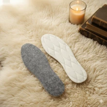 1 Pair Real Wool Insoles Are Cold-Proof And Warm Thermal Lined Thickened Compressed Wool Felt For Winter Winter Felt