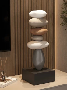 1件幸运符装饰雕塑 - 精致摆件，适合放置于客厅、电视柜或桌面 | 完美的乔迁礼物 - 彩色 - 查看 5