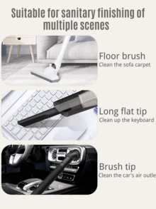 مكنسة كهربائية محمولة باليد للسيارة، مكنسة كهربائية منزلية عالية الطاقة للمكتب، مكنسة كهربائية صغيرة محمولة للسيارة، مستلزمات التنظيف، لاستخدام السيارة والمنزل، شفط قوي، بطارية طويلة الأمد، سهلة التنظيف في كافة أجزائها، شحن USB، يمكن امتصاص قشور الفاكهة/الشعر/الغبار/الحطام، مناسبة لتنظيف السيارات والورش والكمبيوتر والديكور والمكاتب والمنازل