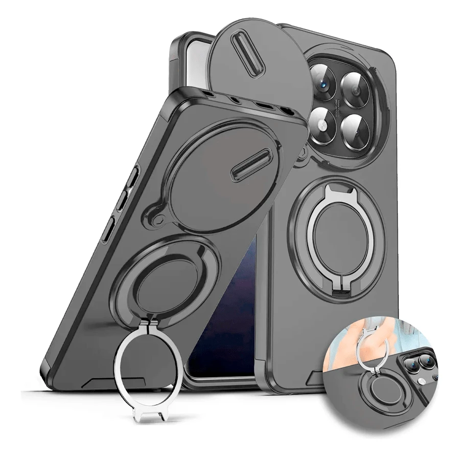 xaa mobile Ringke Heavy Duty Case For Redmi Note 14 Pro 5G, Black Ring + HD Screen Protector - Black - View 1