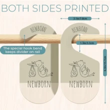 8pcs Baby Closet Divider - Gift Crane Whale Pattern Double Sided Wooden Baby Closet Storage For Baby Boys And Girls, Baby Growth Milestone 24 Months Commemoration, Gender Reveal Party Baby Shower First Christmas Nursery Decorations, Baby Girl Clothes, Baby Products