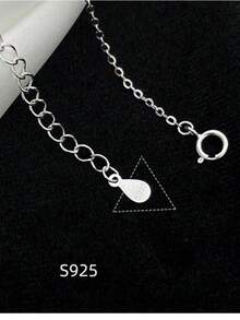 S925 Sterling Silver Initial Necklace Cubic Zirconia A-Z Letter Name Hypoallergenic Pendant Necklaces For Teen Girls Women - Silver - View 8